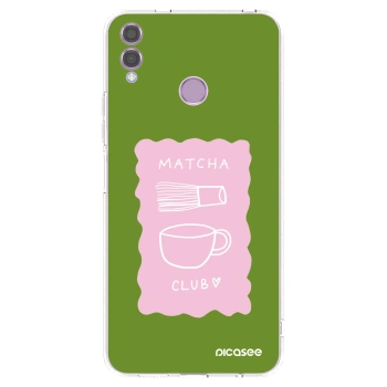 Picasee silikonowe przeźroczyste etui na Honor 8X - Matcha club