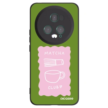 Picasee silikonowe czarne etui na Honor Magic5 Pro - Matcha club