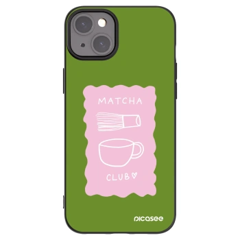 Picasee silikonowe czarne etui na Apple iPhone 15 Plus - Matcha club