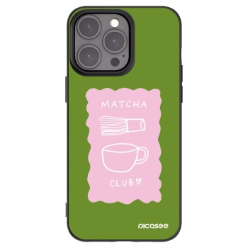 Picasee silikonowe czarne etui na Apple iPhone 15 Pro Max - Matcha club