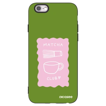Picasee silikonowe czarne etui na Apple iPhone 6/6S - Matcha club