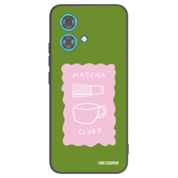 Picasee silikonowe czarne etui na Motorola Edge 40 Neo - Matcha club