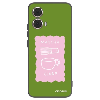 Picasee silikonowe czarne etui na Motorola Moto G85 - Matcha club