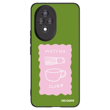 Picasee silikonowe czarne etui na Honor 200 Pro 5G - Matcha club