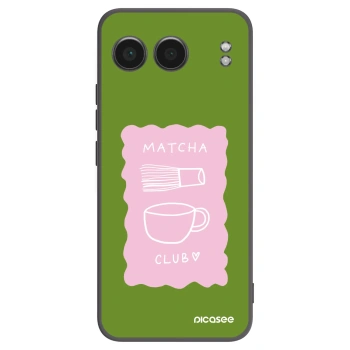 Picasee silikonowe czarne etui na OnePlus Nord 4 - Matcha club
