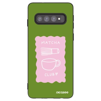Picasee silikonowe czarne etui na Samsung Galaxy S10 G973 - Matcha club