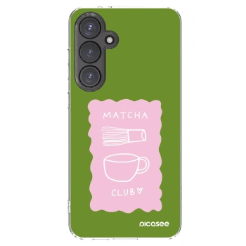 Picasee silikonowe przeźroczyste etui na Samsung Galaxy S24 FE S721B - Matcha club