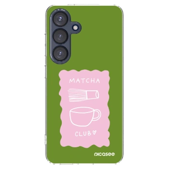 Picasee silikonowe przeźroczyste etui na Samsung Galaxy S25 5G - Matcha club
