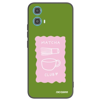 Picasee silikonowe czarne etui na Motorola Moto G34 5G - Matcha club