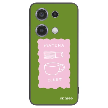 Picasee silikonowe czarne etui na Xiaomi Redmi Note 14S - Matcha club