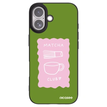 Picasee silikonowe czarne etui na Apple iPhone 17 - Matcha club