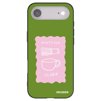 Picasee silikonowe czarne etui na Apple iPhone Air - Matcha club