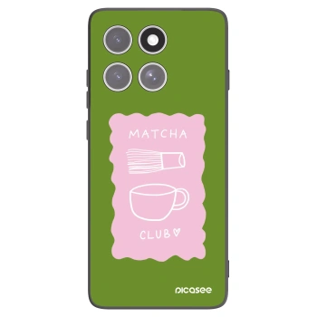 Picasee silikonowe czarne etui na Motorola Edge 60 Pro - Matcha club