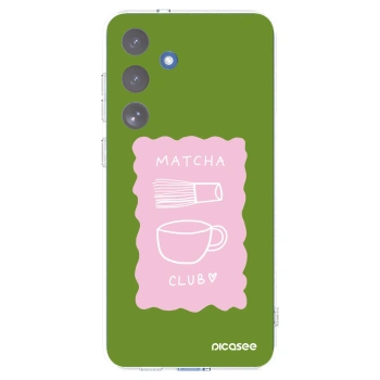 Picasee silikonowe przeźroczyste etui na Samsung Galaxy S25 FE 5G - Matcha club