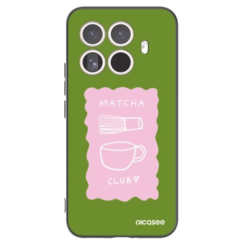 Picasee silikonowe czarne etui na Xiaomi 15T Pro - Matcha club