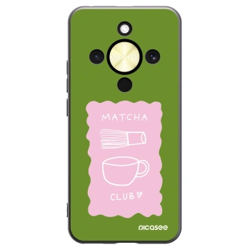 Picasee silikonowe czarne etui na Honor Magic8 Lite 5G - Matcha club