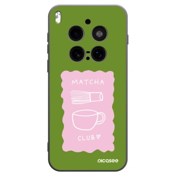 Picasee silikonowe czarne etui na Vivo X300 Pro - Matcha club