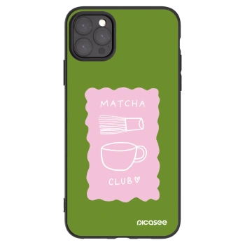 Picasee silikonowe czarne etui na Apple iPhone 11 Pro Max - Matcha club