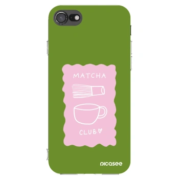 Picasee silikonowe przeźroczyste etui na Apple iPhone SE 2020 - Matcha club