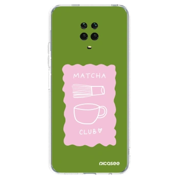 Picasee silikonowe przeźroczyste etui na Xiaomi Redmi Note 9 Pro - Matcha club