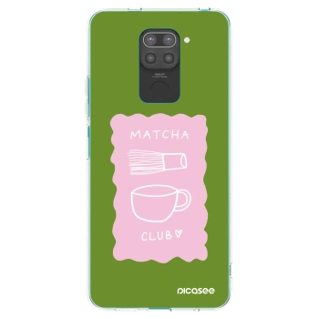 Picasee silikonowe czarne etui na Xiaomi Redmi Note 9 - Matcha club