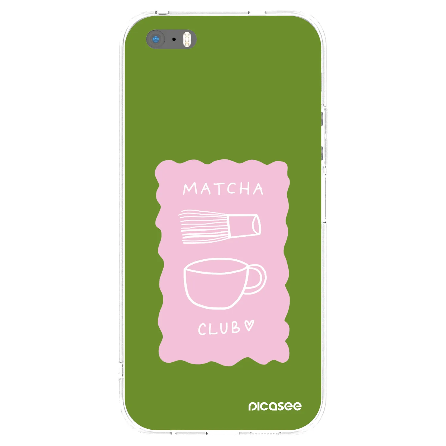 Picasee silikonowe przeźroczyste etui na Apple iPhone 5/5S/SE - Matcha club