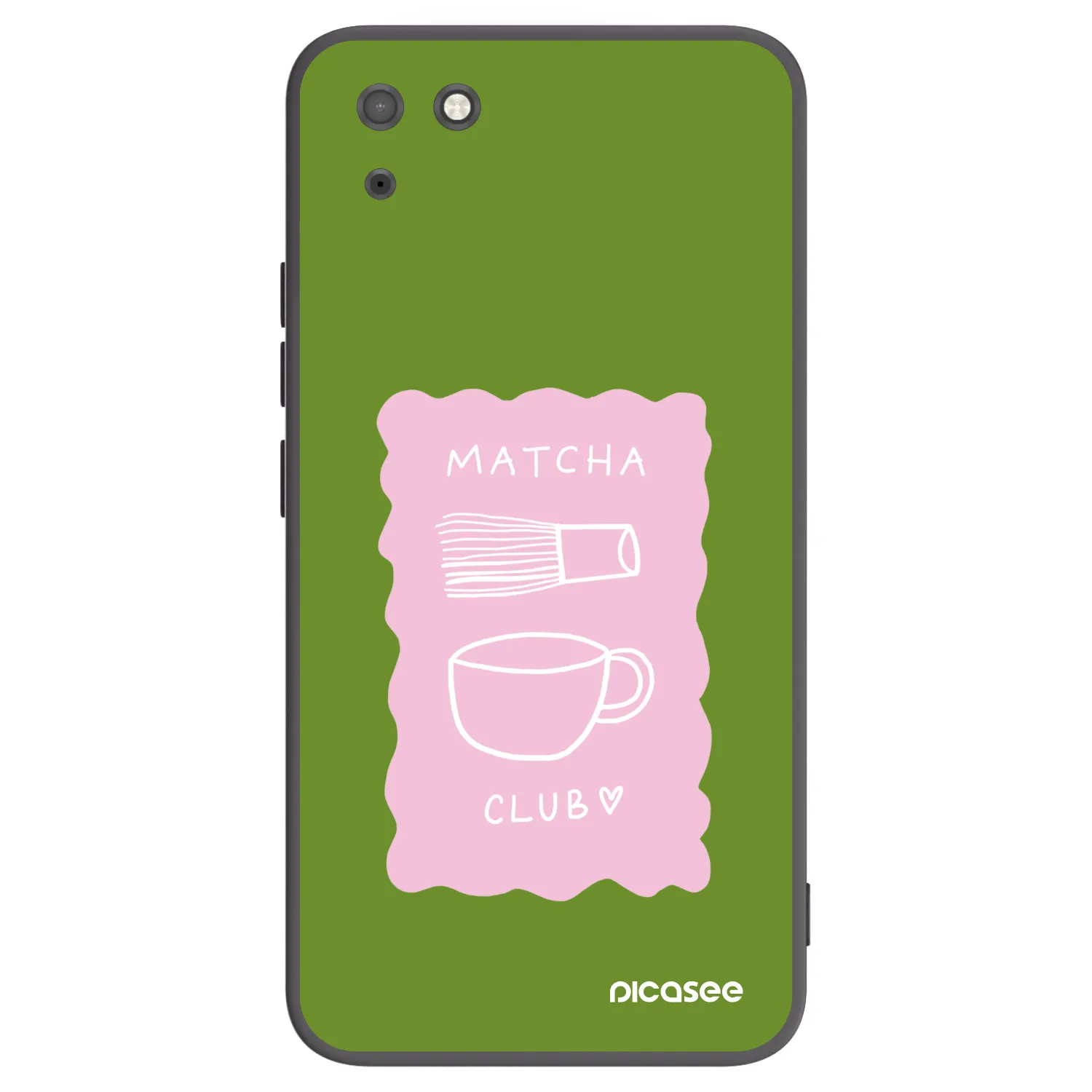 Picasee silikonowe czarne etui na Huawei Y5P - Matcha club