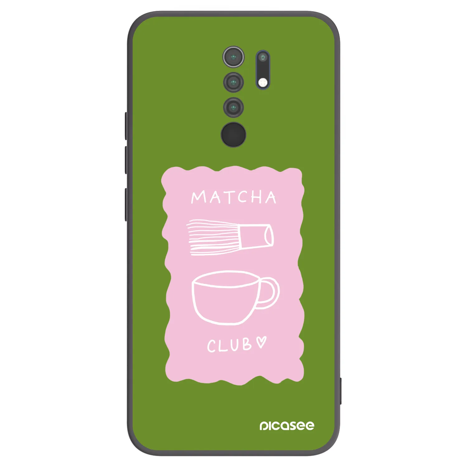 Picasee silikonowe czarne etui na Xiaomi Redmi 9 - Matcha club