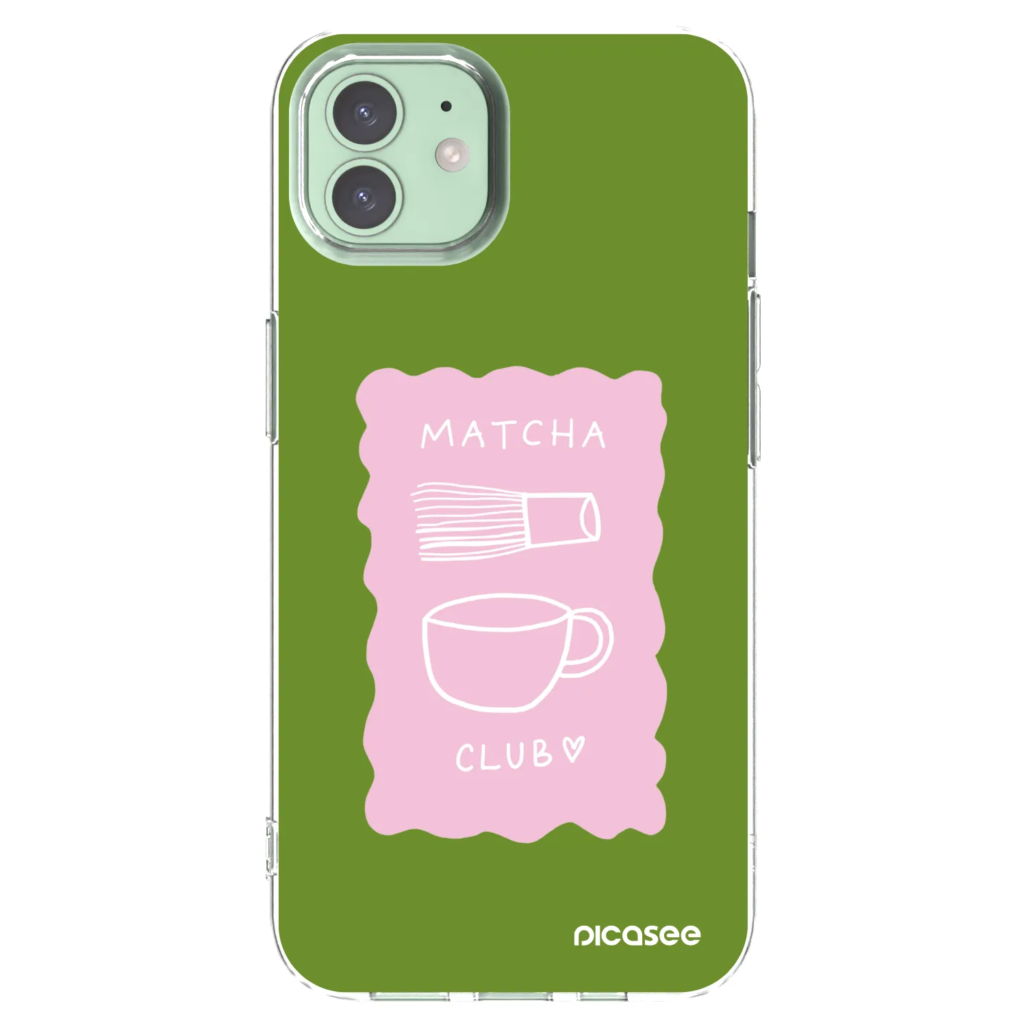 Picasee silikonowe przeźroczyste etui na Apple iPhone 12 - Matcha club