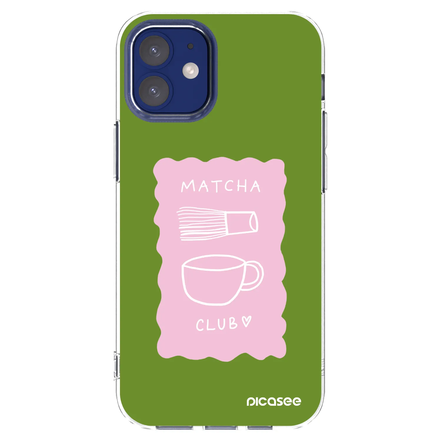 Picasee silikonowe przeźroczyste etui na Apple iPhone 12 mini - Matcha club