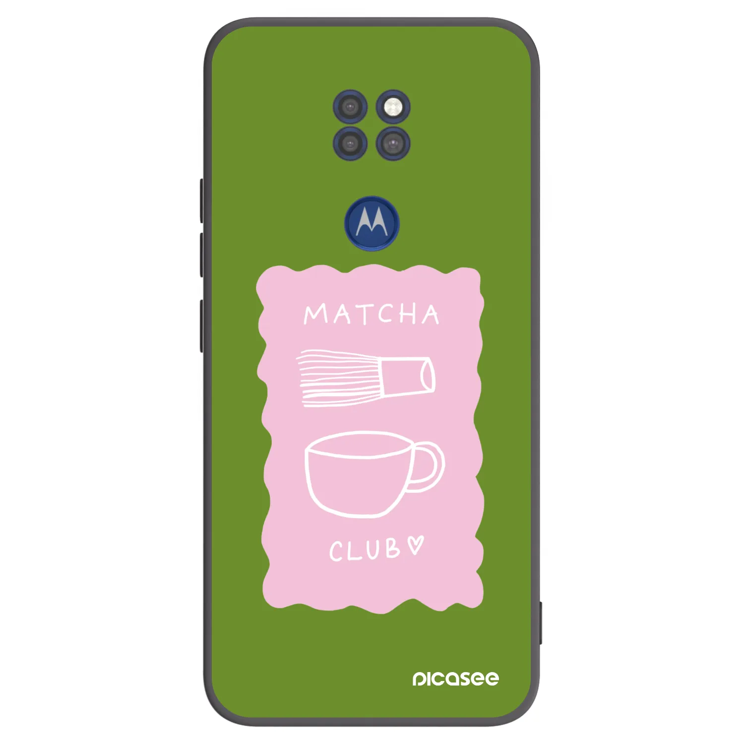 Picasee silikonowe czarne etui na Motorola Moto G9 Play - Matcha club
