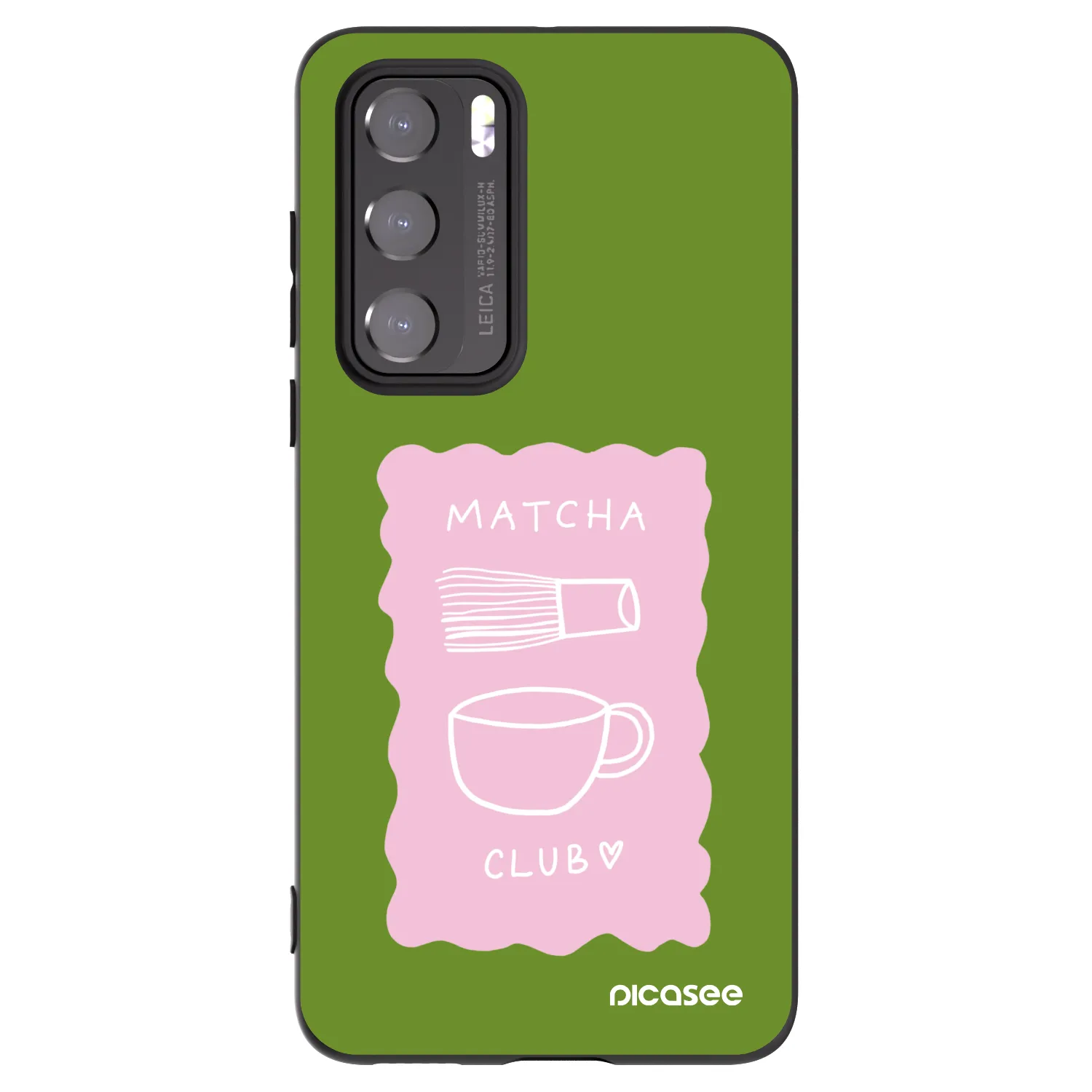Picasee silikonowe czarne etui na Huawei P40 - Matcha club
