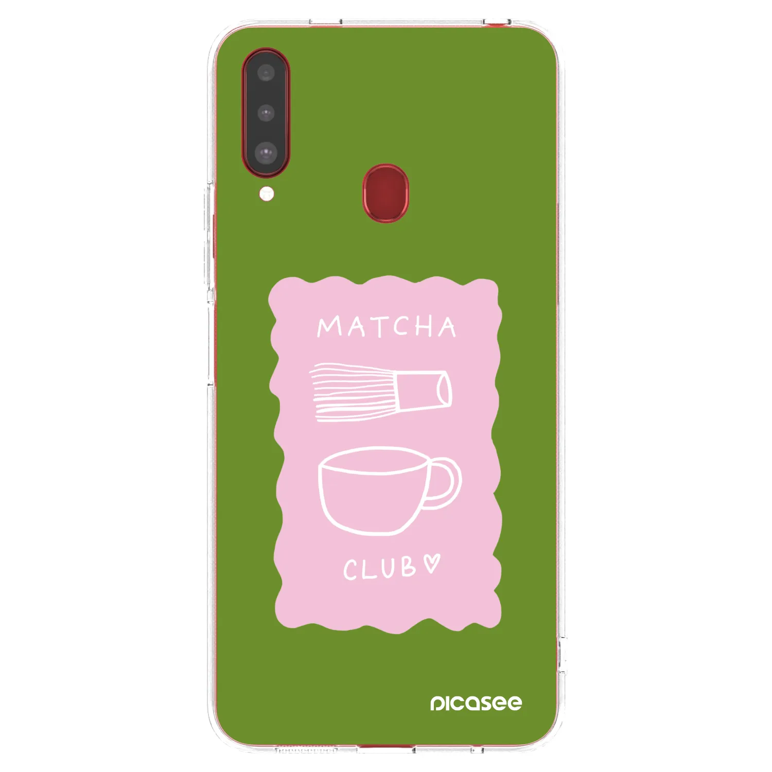 Picasee silikonowe przeźroczyste etui na Samsung Galaxy A20s - Matcha club