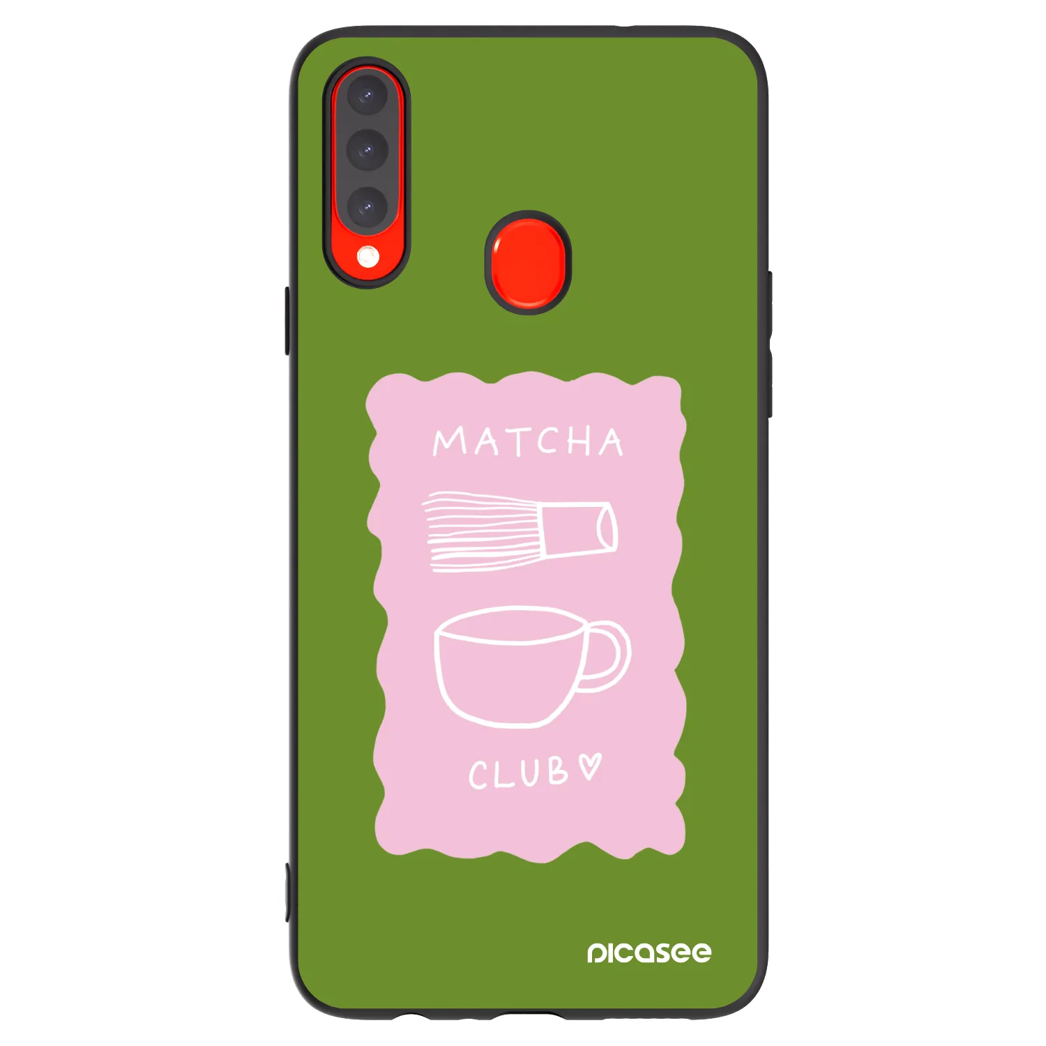 Picasee silikonowe czarne etui na Samsung Galaxy A20s - Matcha club