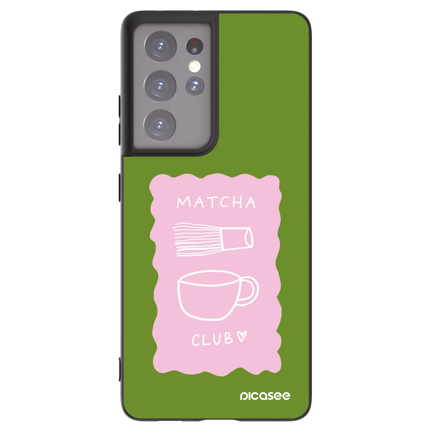 Picasee silikonowe czarne etui na Samsung Galaxy S21 Ultra 5G G998B - Matcha club