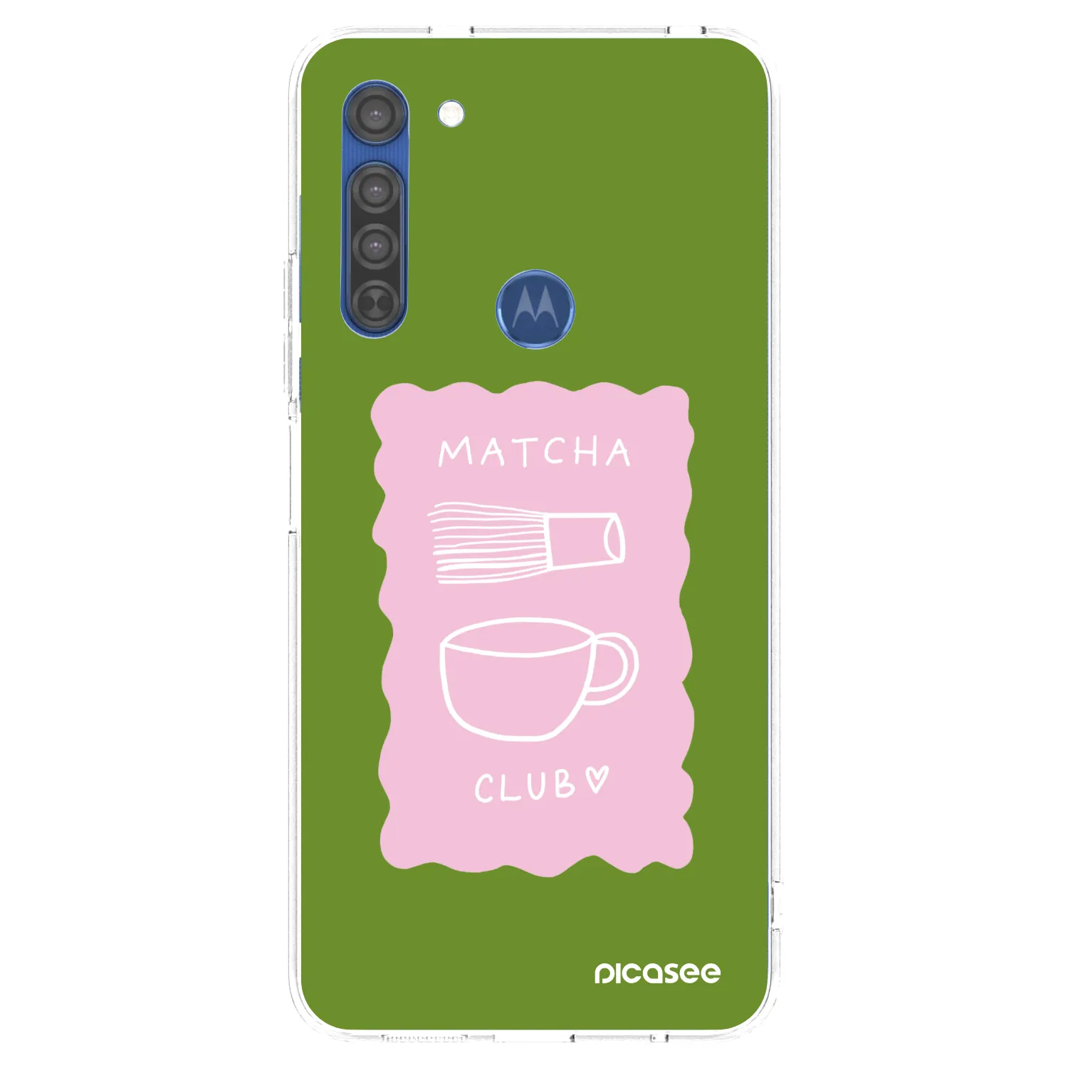 Picasee silikonowe przeźroczyste etui na Motorola Moto G8 - Matcha club