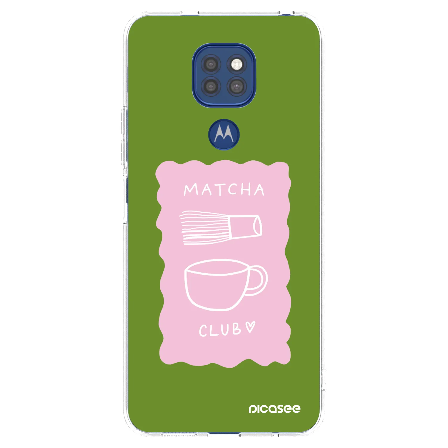 Picasee silikonowe przeźroczyste etui na Motorola Moto G9 Play - Matcha club