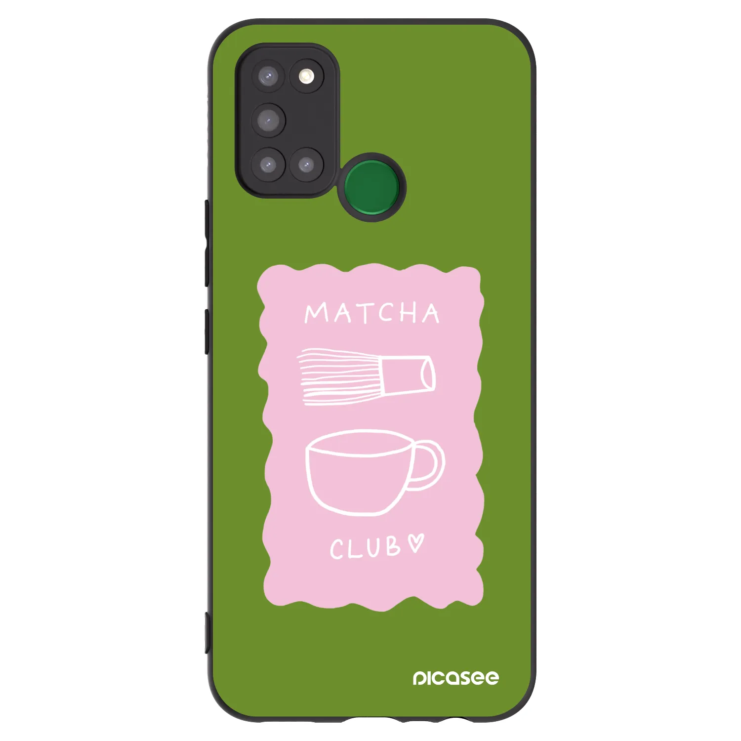 Picasee silikonowe czarne etui na Realme 7i - Matcha club
