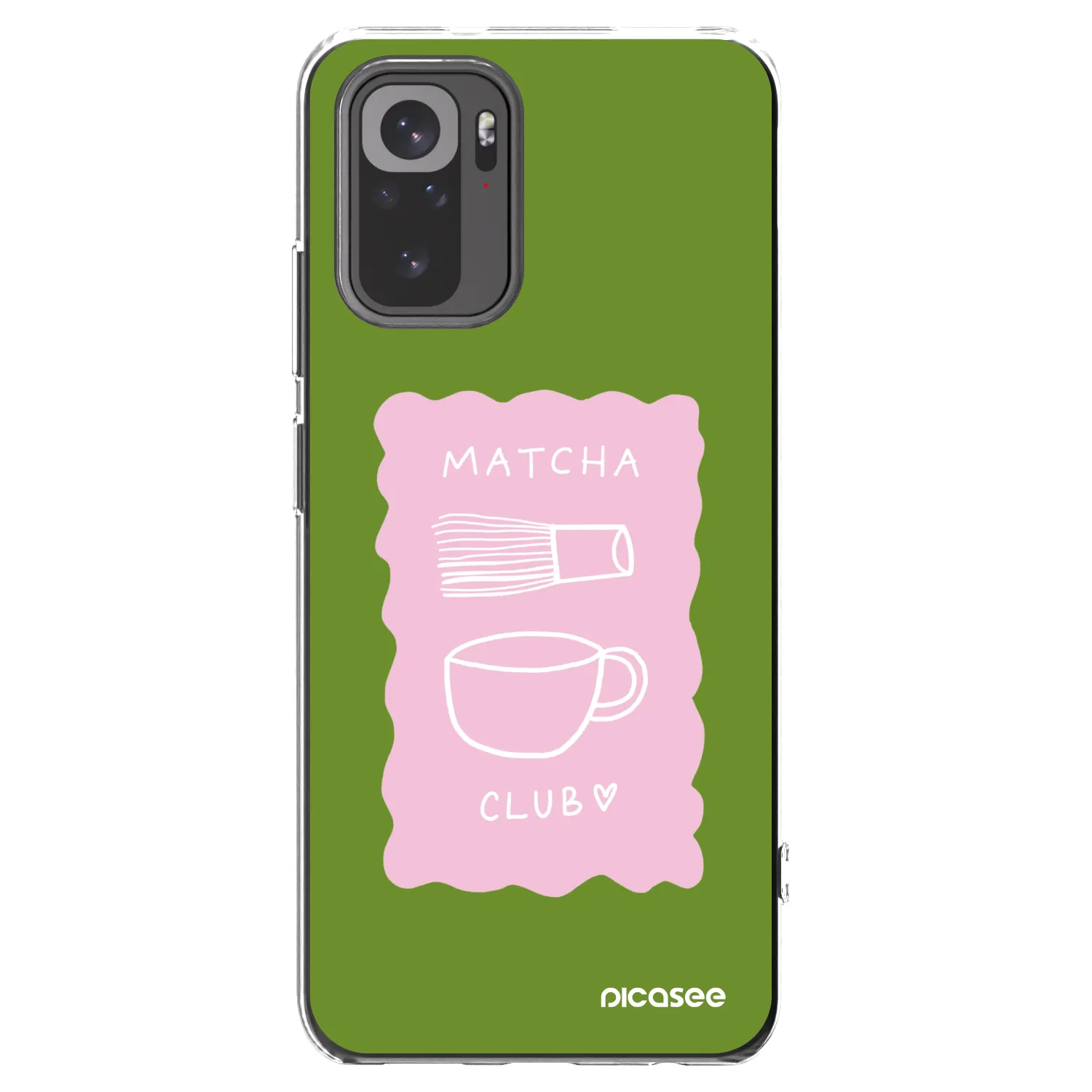 Picasee silikonowe przeźroczyste etui na Xiaomi Redmi Note 10S - Matcha club