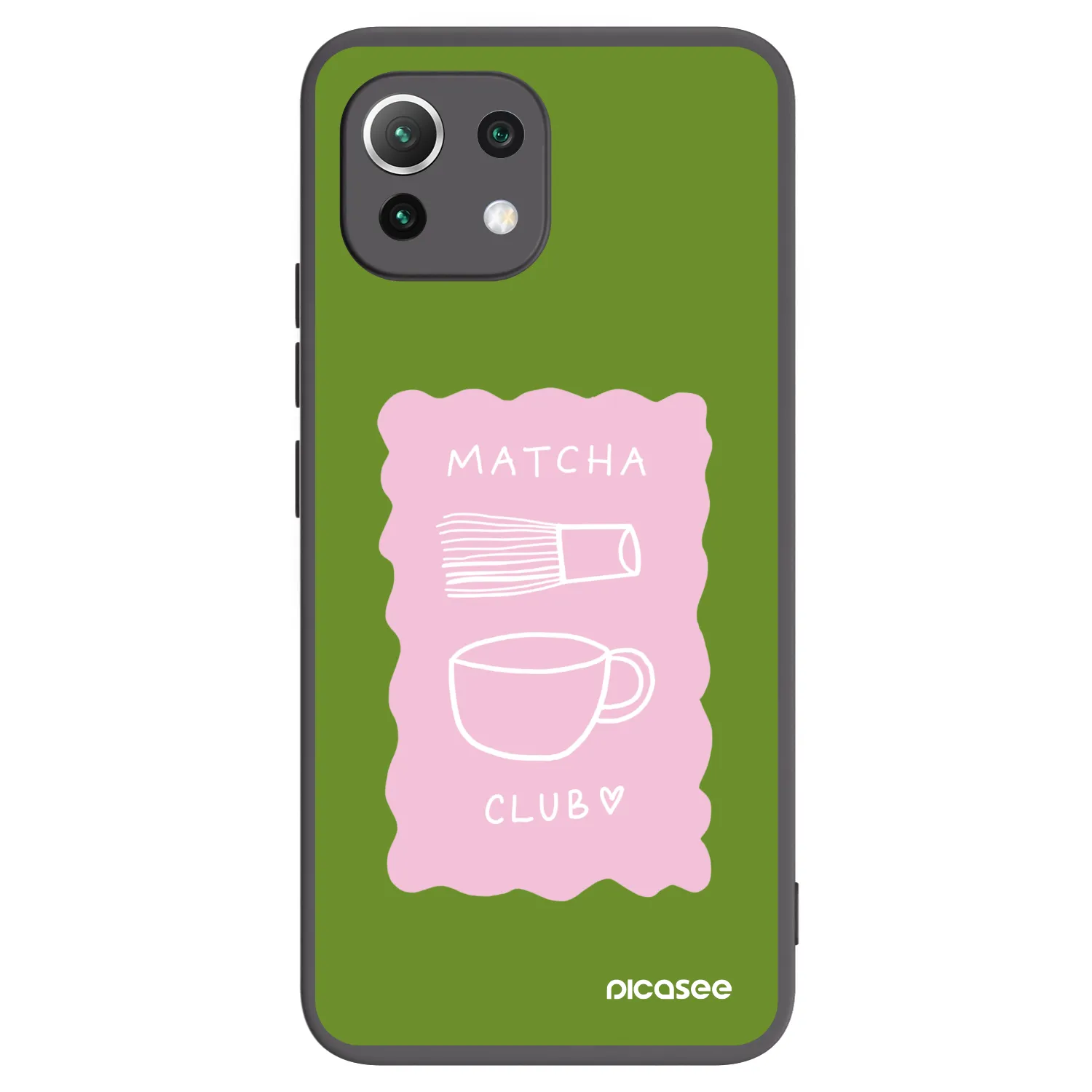 Picasee silikonowe czarne etui na Xiaomi Mi 11 Lite - Matcha club