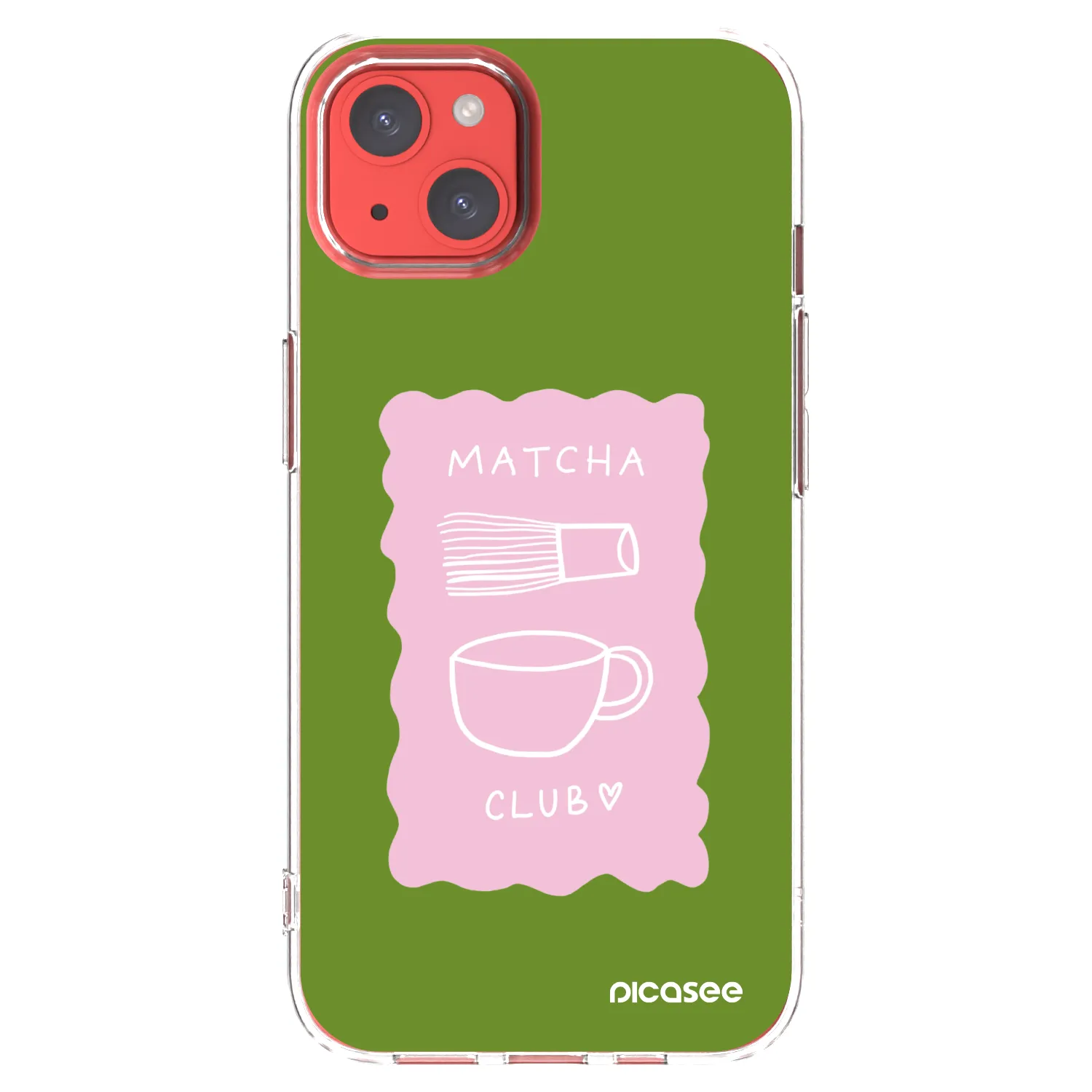 Picasee silikonowe przeźroczyste etui na Apple iPhone 13 - Matcha club