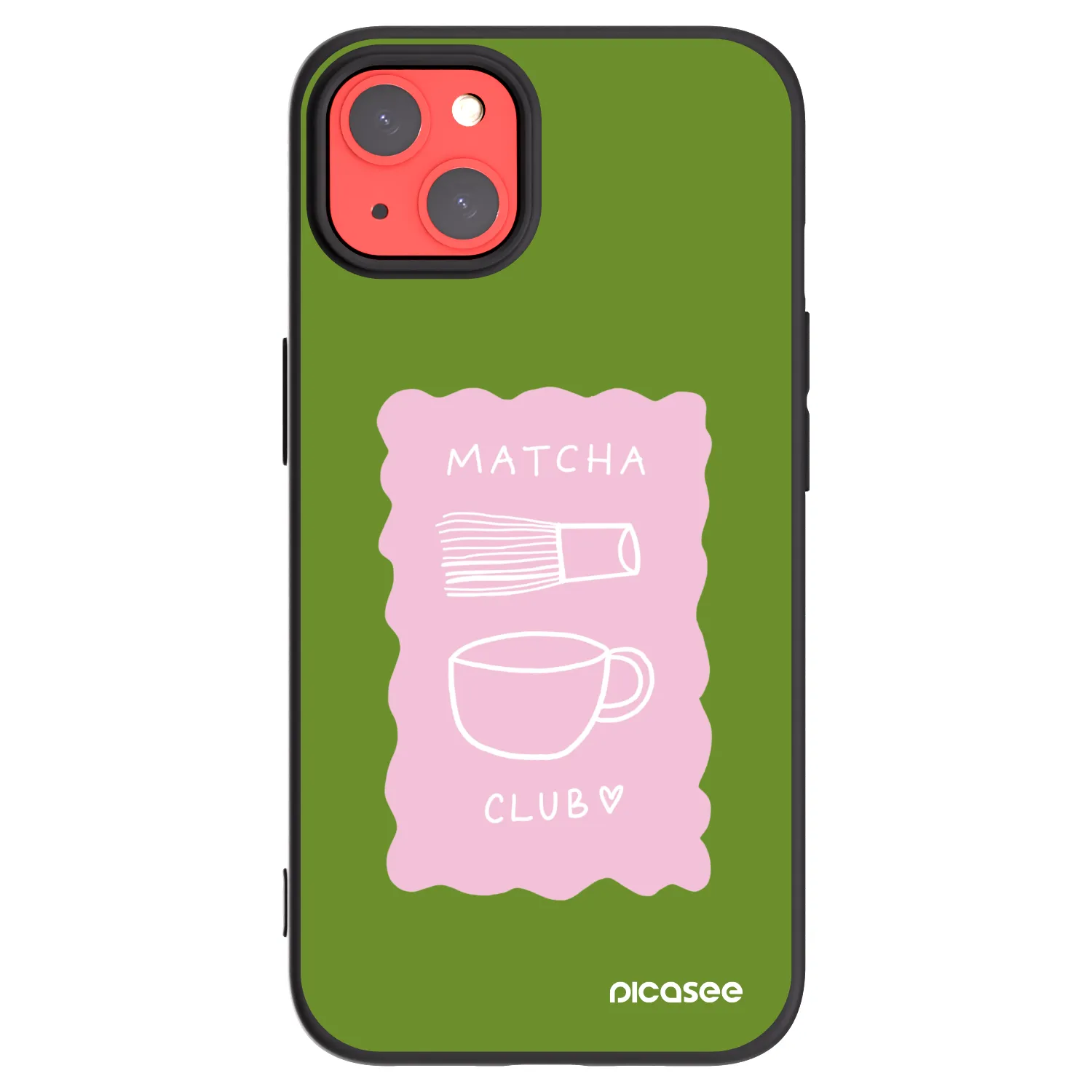 Picasee silikonowe czarne etui na Apple iPhone 13 - Matcha club
