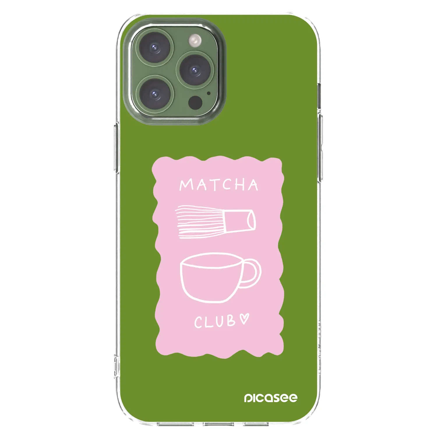 Picasee silikonowe przeźroczyste etui na Apple iPhone 13 Pro Max - Matcha club