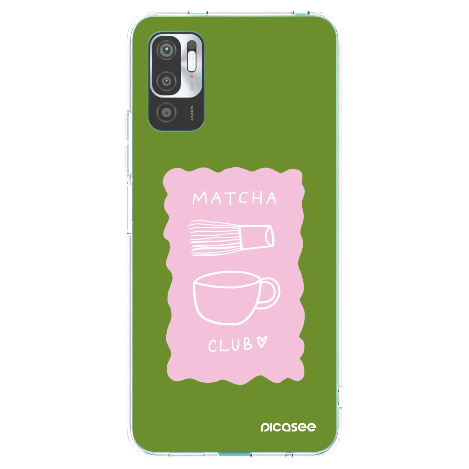 Picasee silikonowe przeźroczyste etui na Xiaomi Redmi Note 10 5G - Matcha club