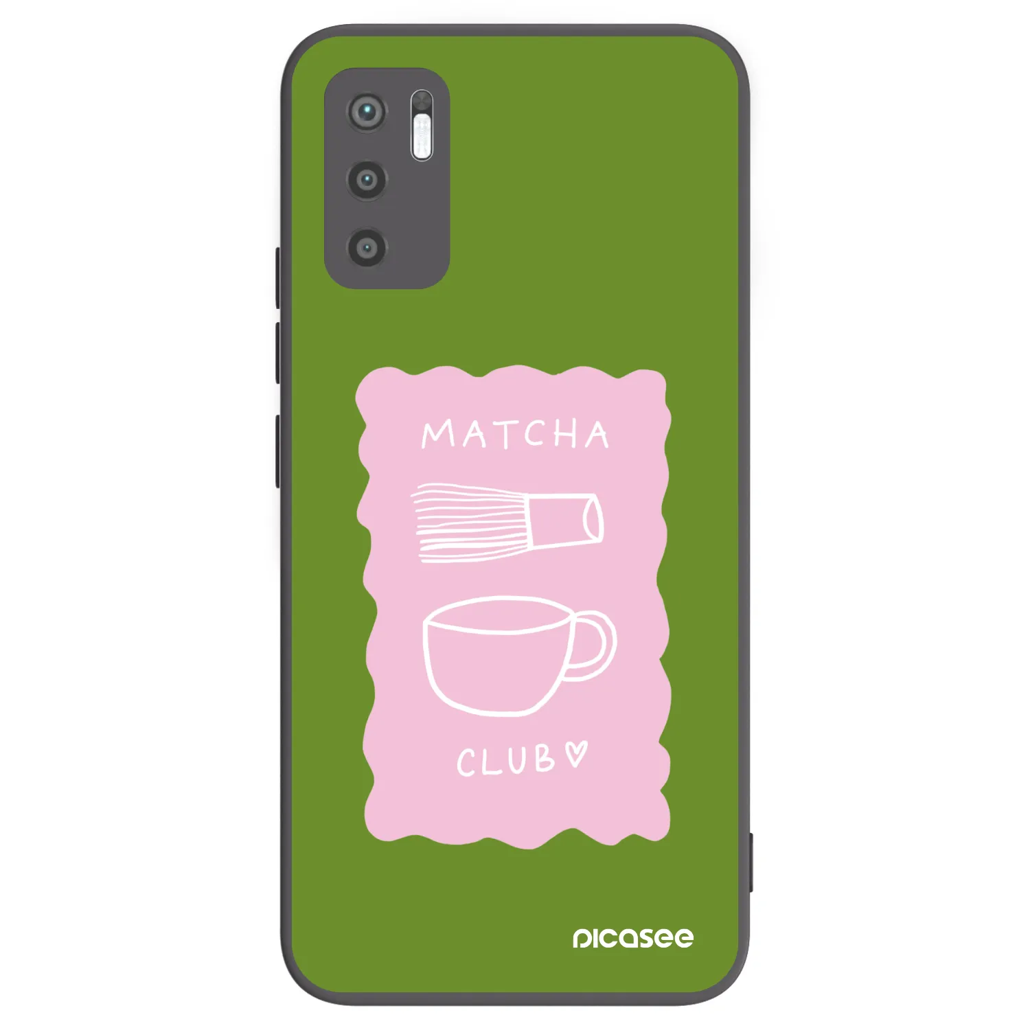 Picasee silikonowe czarne etui na Xiaomi Redmi Note 10 5G - Matcha club