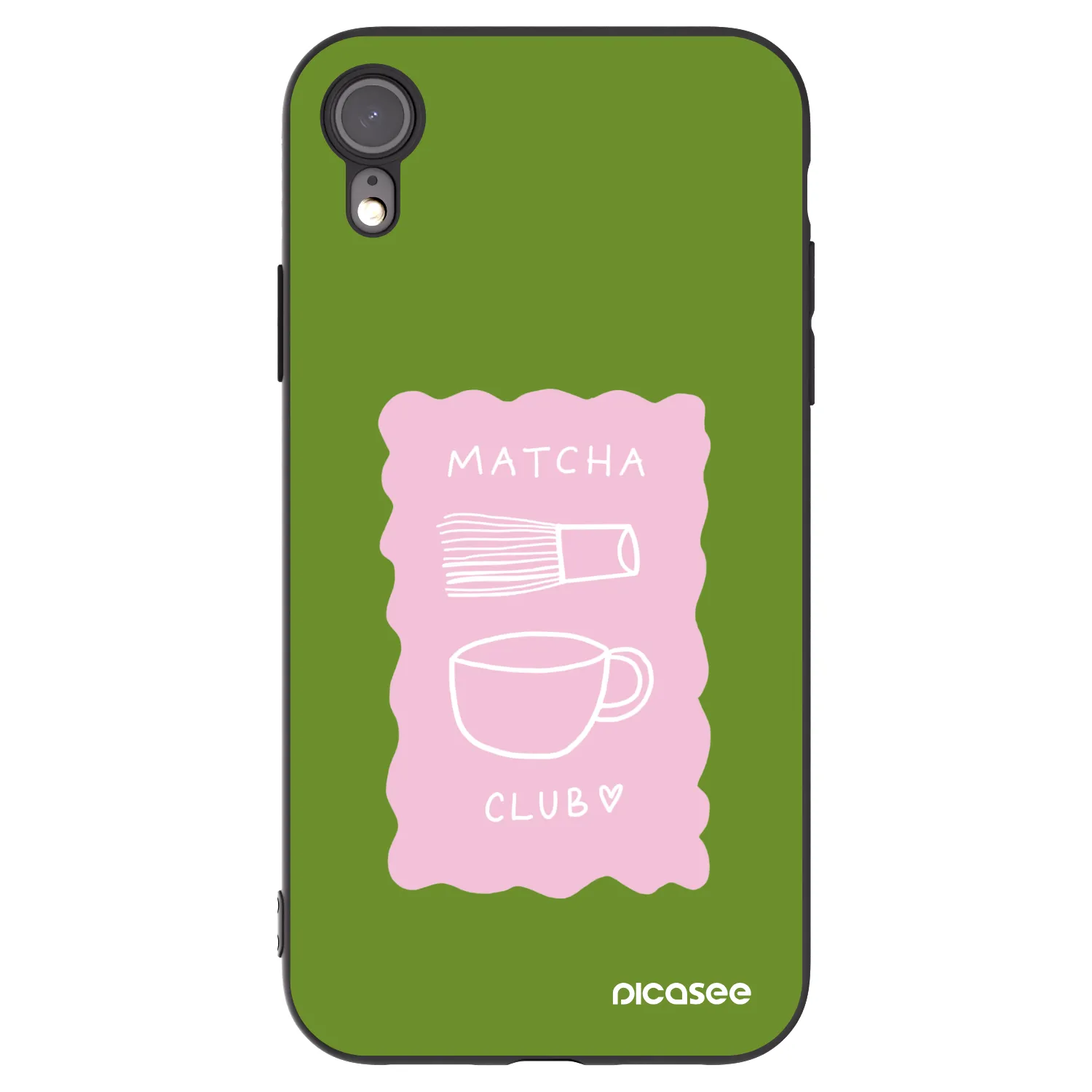 Picasee silikonowe czarne etui na Apple iPhone XR - Matcha club