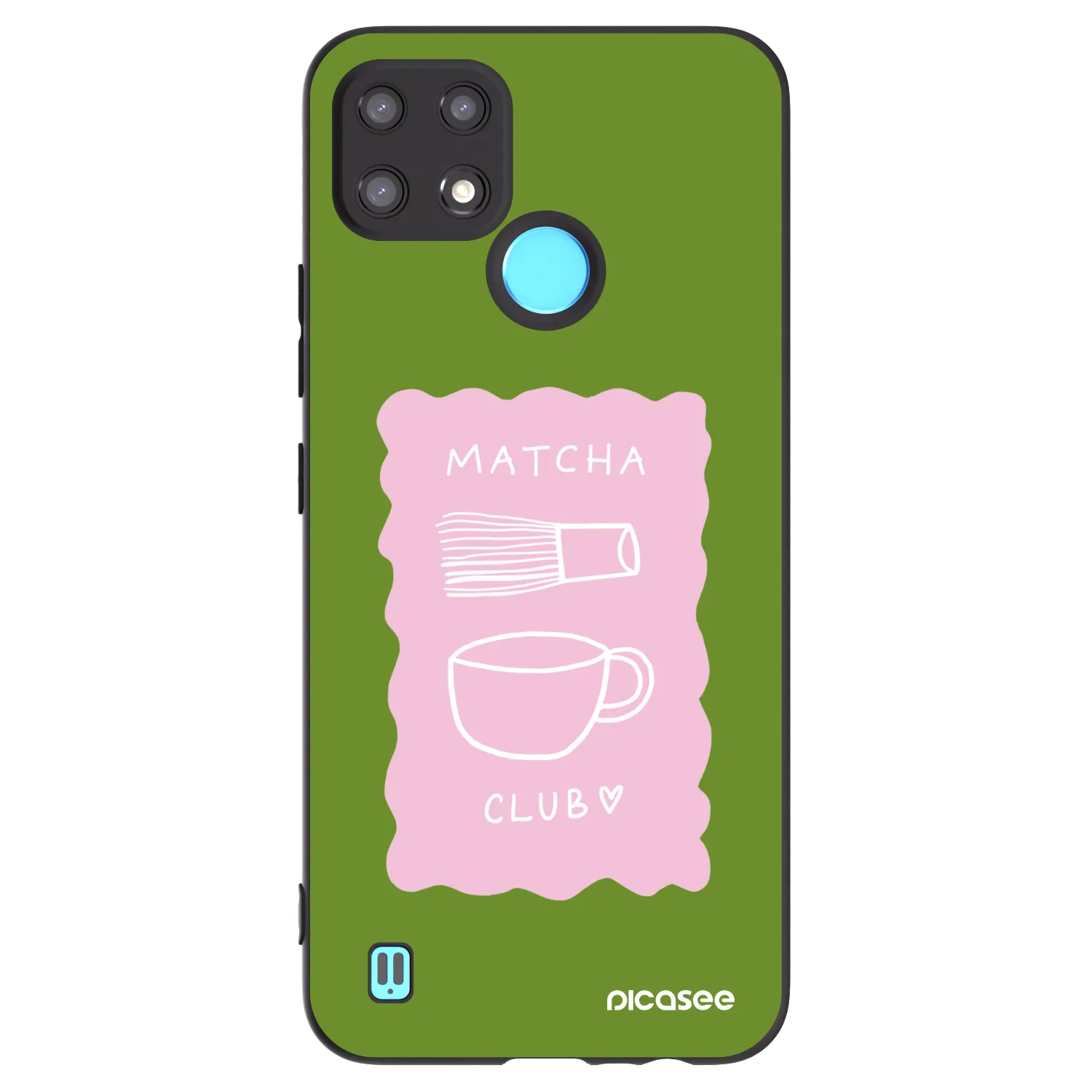 Picasee silikonowe czarne etui na Realme C21 - Matcha club