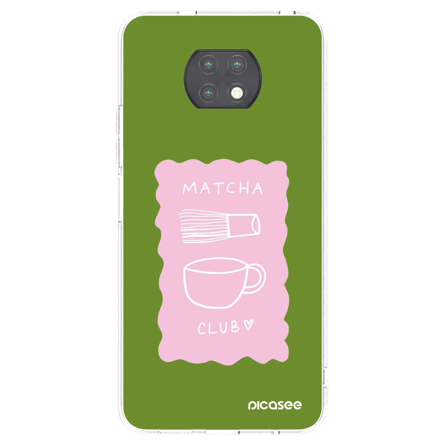 Picasee silikonowe przeźroczyste etui na Xiaomi Redmi Note 9T - Matcha club