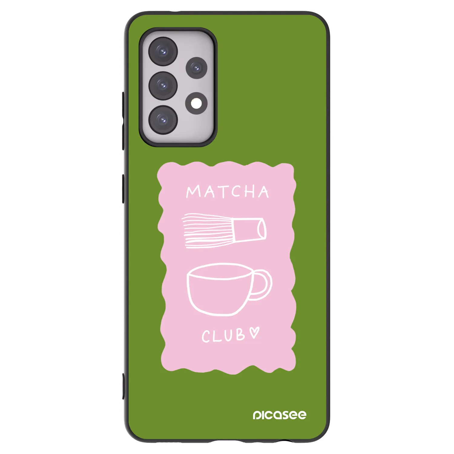 Picasee silikonowe czarne etui na Samsung Galaxy A52s 5G A528B - Matcha club