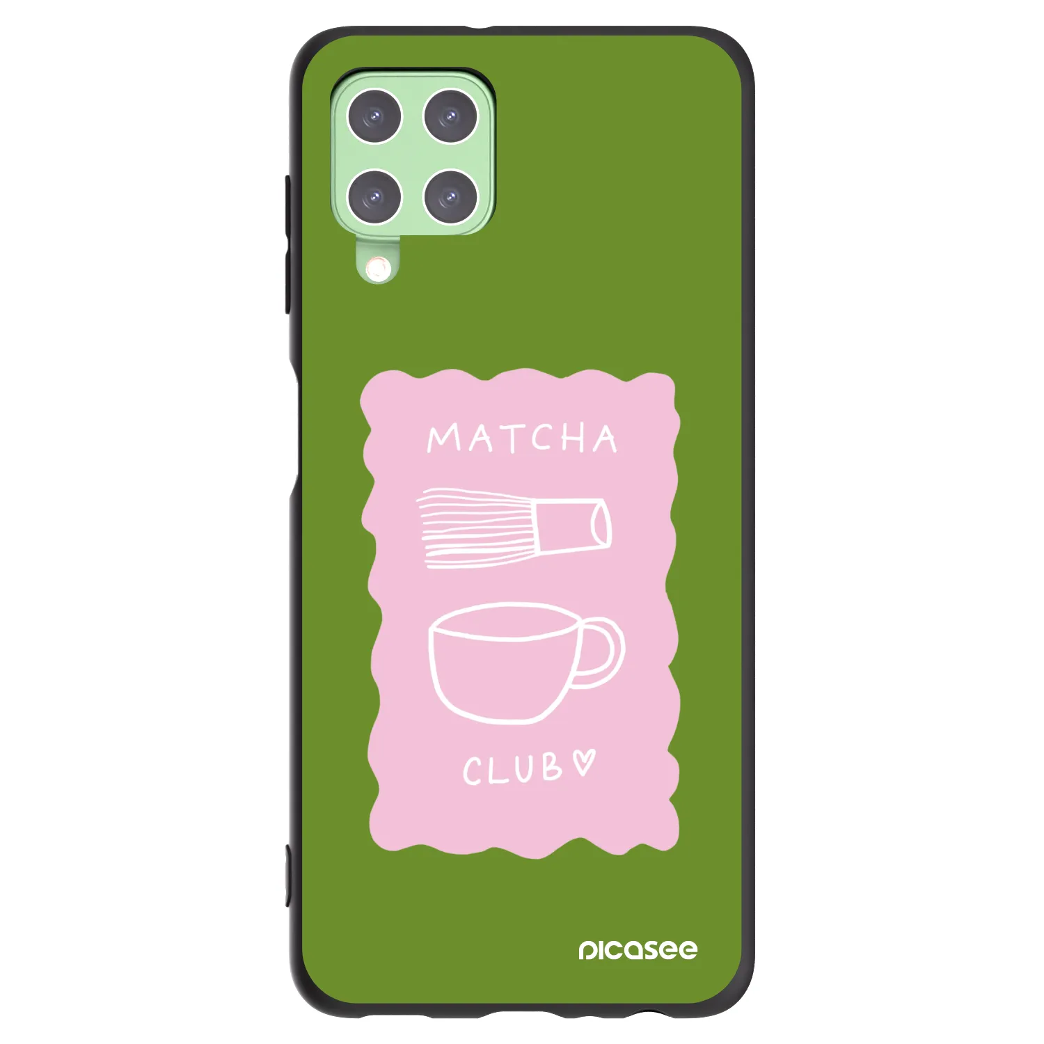 Picasee silikonowe czarne etui na Samsung Galaxy A22 A225F 4G - Matcha club